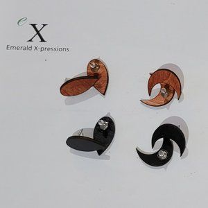 Wood Stud Earrings